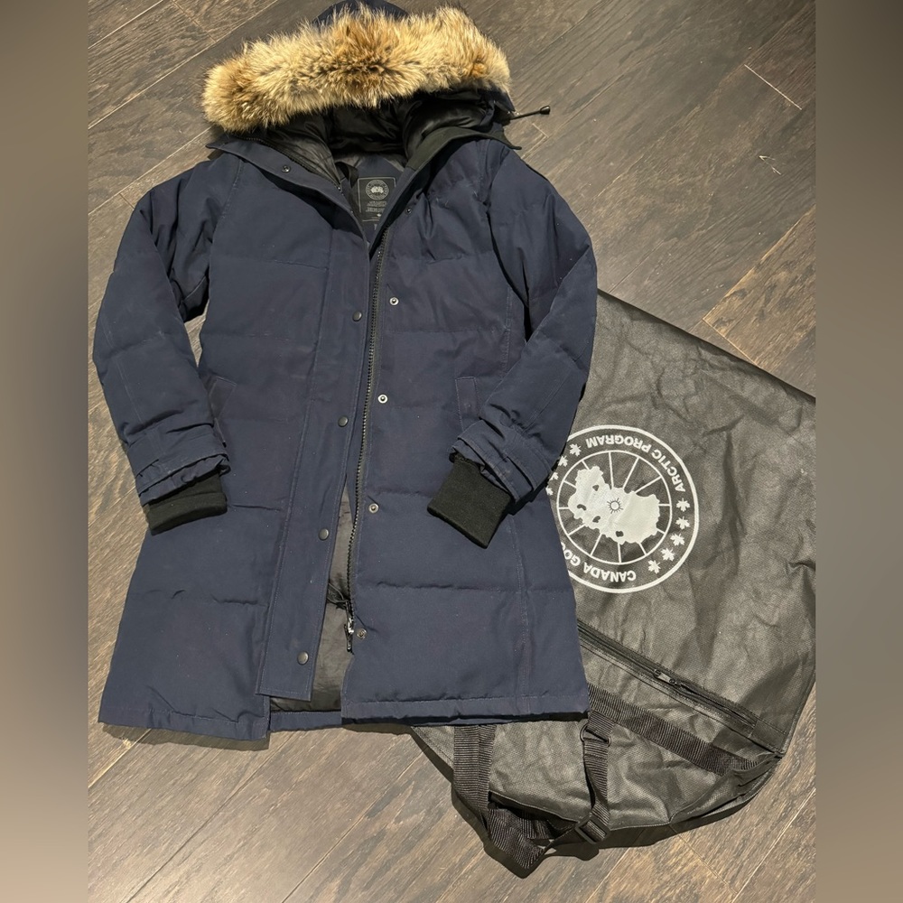 Canada Goose Shelburne Parka Black Label Admiral Blue XS